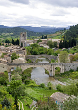 View of Lagrasse Medieval Village France