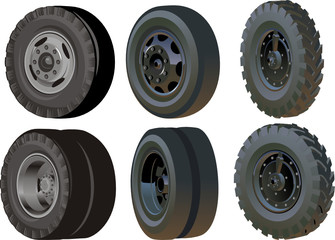 truck wheels set