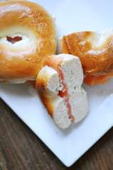 bagels au saumon fumé