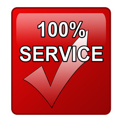 eckiger Button 100% Service