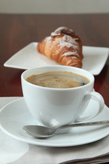 Coffee and croissant