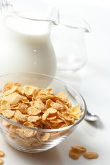 Breakfast with corn-flakes