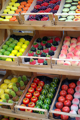 Decorative candles shaped tropical fruits