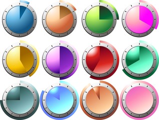 Orologi Minuti-Minute Clock-Horloge Minutes-Vector