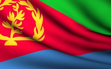 Flying Flag of Eritrea | All Countries Collection |