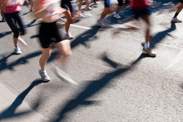 Runners of a marathon race