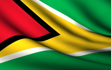 Flying Flag of Guyana | All Countries Collection |