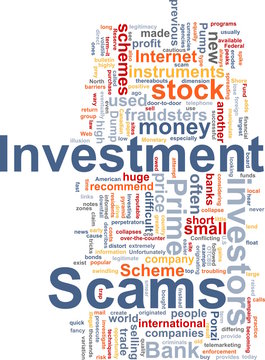 Investment scams word cloud