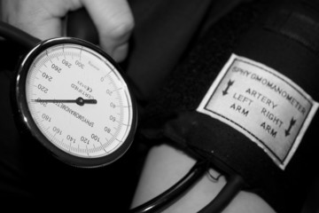 Black sphygmomanometer, medical tool