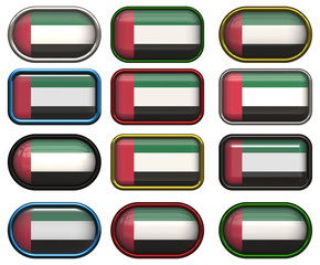 12 buttons of the Flag of United Arab Emirates