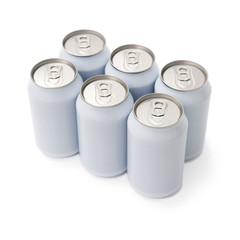 sixpack beverage cans