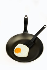 fried egg in a pan