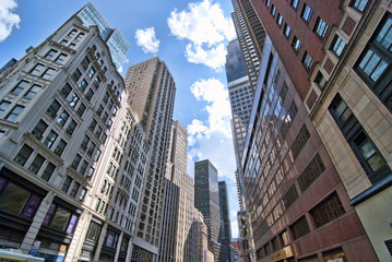 Fototapeta na wymiar Skyscrapers of New York City