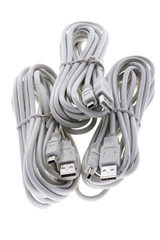 Computer cable isolated on white background