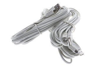 Computer cable on white