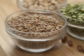 Fototapeta premium lentil in glass bowl