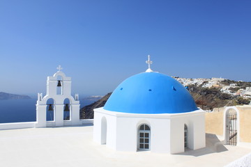 Fototapeta na wymiar Kościół w Santorini - Cyklady - Grecja