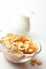 Breakfast with corn-flakes
