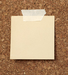 brown old paper note background cork board