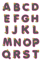 Alphabet All Checkered A to T