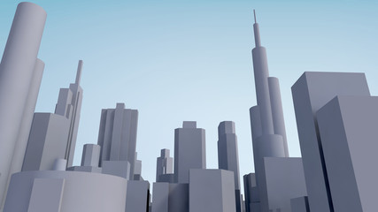 Grey 3D city