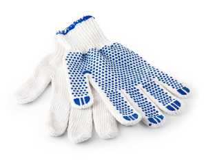 white working gloves isolated on white