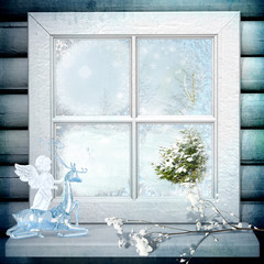 ice winter window