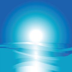 Ocean landscape vector