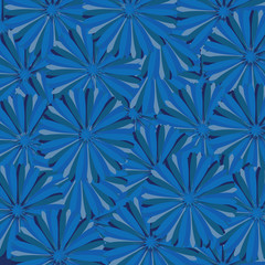 Seampless background with blue floral motives