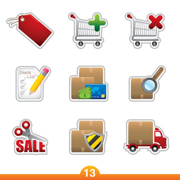 Icon sticker series 13 - internet shopping