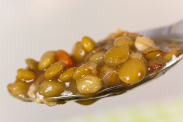 Linseneintopf im Eßlöffel