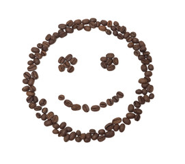 Smiling coffee beans