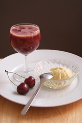 dessert cerise vanille