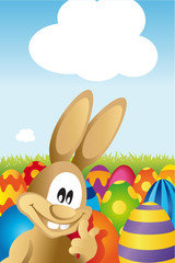 Osterhase mit hintergrund