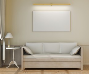 sofa with painting