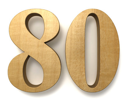 80 wooden birthday celebration anniversary