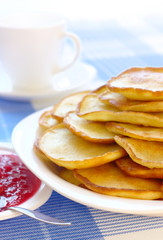 Small pancakes - traditional Russian cuisine