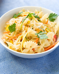 Bow tie pasta primavera