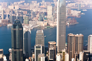 Hong Kong city view from Victoria peak