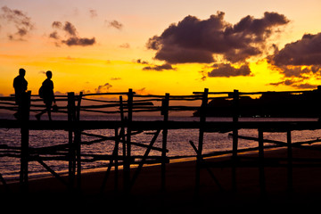 Obraz premium Sunset at Ao Makham Noi, Chumporn province, Thailand