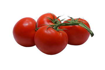 redo tomatoes on white background. isolated object