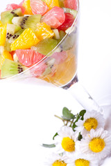 Lettuce from tropical different fruit.