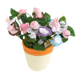 Baby Sock Flower Pot