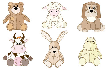 Plush animals toys