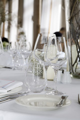 Luxurious wedding dinner