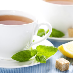 fresh herbal mint tea