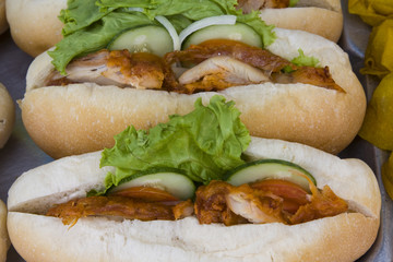 Sandwich on the market of Thailand