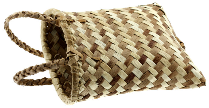 sac &agrave; dos, artisanat malgache vacoa fond blanc