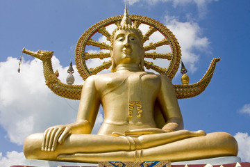 Big Buddha in Wat Phra Yai, on Koh Samui, Thailand