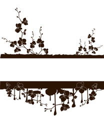Frame with orchids